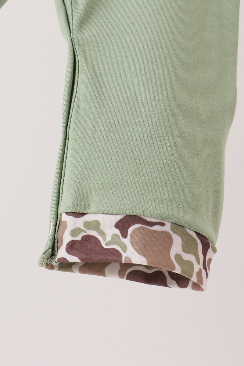 Camo Pumpkin Applique Romper - Aaria Tees Aaria Tees