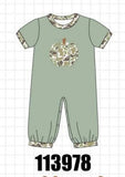 Camo Pumpkin Applique Romper Aaria Tees