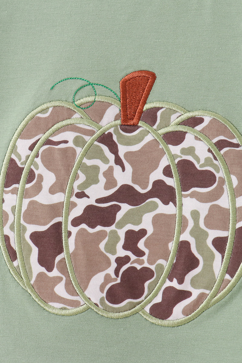 Camo Pumpkin Applique Pants Set - Aaria Tees Aaria Tees