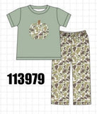 Camo Pumpkin Applique Pants Set Aaria Tees