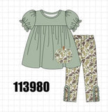 Camo Pumpkin Applique Ruffle Pants Set Aaria Tees