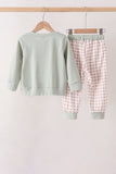 Sage hunting embroidery Pants set Aaria Tees