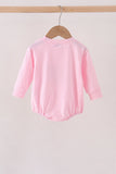 Pink football bow sequin bubble Aaria Tees