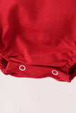 Maroon football bow sequin bubble Aaria Tees