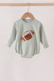 Sage football sequin bubble Aaria Tees