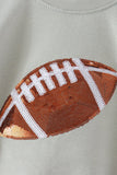 Sage football sequin bubble Aaria Tees