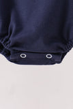 Navy football sequin bubble Aaria Tees