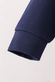 Navy football sequin bubble Aaria Tees