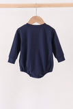 Navy football sequin bubble Aaria Tees
