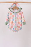 Pastel Daisy Checkerboard Hoodie Bubble Aaria Tees