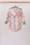 Pastel Daisy Checkerboard Hoodie Bubble Aaria Tees
