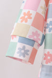 Pastel Daisy Checkerboard Jogger Set Aaria Tees