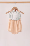 Khaki pumpkin applique bubble Aaria Tees
