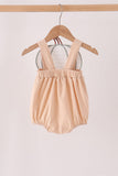 Khaki pumpkin applique bubble Aaria Tees