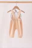 Khaki pumpkin applique romper Aaria Tees