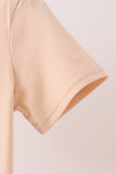Khaki pumpkin applique top Aaria Tees