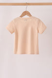 Khaki pumpkin applique top Aaria Tees