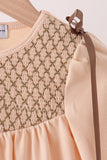 Khaki floral smocked bubble Aaria Tees