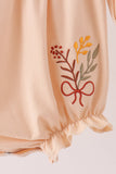 Khaki floral smocked bubble Aaria Tees