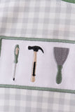 Green tools embroidery romper Aaria Tees