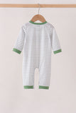 Green tools embroidery romper Aaria Tees