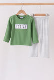 Green tools embroidery pants set - Aaria Tees Aaria Tees