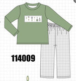 Green tools embroidery pants set Aaria Tees