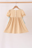 God is great god is good embroidery ruffle dress Aaria Tees