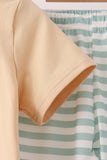 God is great god is good embroidery stripe pants set Aaria Tees