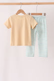 God is great god is good embroidery stripe pants set Aaria Tees