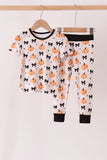 Bow pumpkin bamboo pajama set Aaria Tees