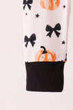 Bow pumpkin bamboo pajama set Aaria Tees
