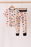 Bow pumpkin bamboo pajama set Aaria Tees