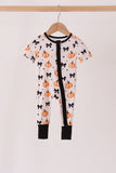 Bow pumpkin bamboo romper - Aaria Tees Aaria Tees