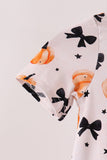 Bow pumpkin bamboo romper - Aaria Tees Aaria Tees