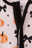 Bow pumpkin bamboo romper - Aaria Tees Aaria Tees