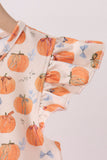 Pumpkin Bow Ruffle Dress - Aaria Tees Aaria Tees
