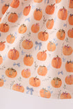 Pumpkin Bow Ruffle Dress - Aaria Tees Aaria Tees