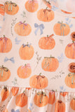 Pumpkin Bow Ruffle Dress - Aaria Tees Aaria Tees