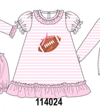 Pink football sequin stripe dress Aaria Tees