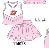 Pink football sequin skorts set Aaria Tees