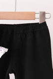 Black Ghost Embroidery Pants Set - Aaria Tees Aaria Tees