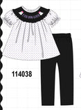Black Ghost Embroidery Pants Set Aaria Tees