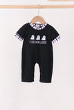 Black Ghost Embroidery Romper Aaria Tees