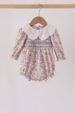 Floral smocked lace bubble - Aaria Tees Aaria Tees
