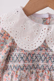 Floral smocked lace bubble - Aaria Tees Aaria Tees