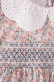 Floral smocked lace bloomer set - Aaria Tees Aaria Tees