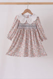 Floral smocked lace dress - Aaria Tees Aaria Tees