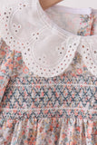 Floral smocked lace dress - Aaria Tees Aaria Tees