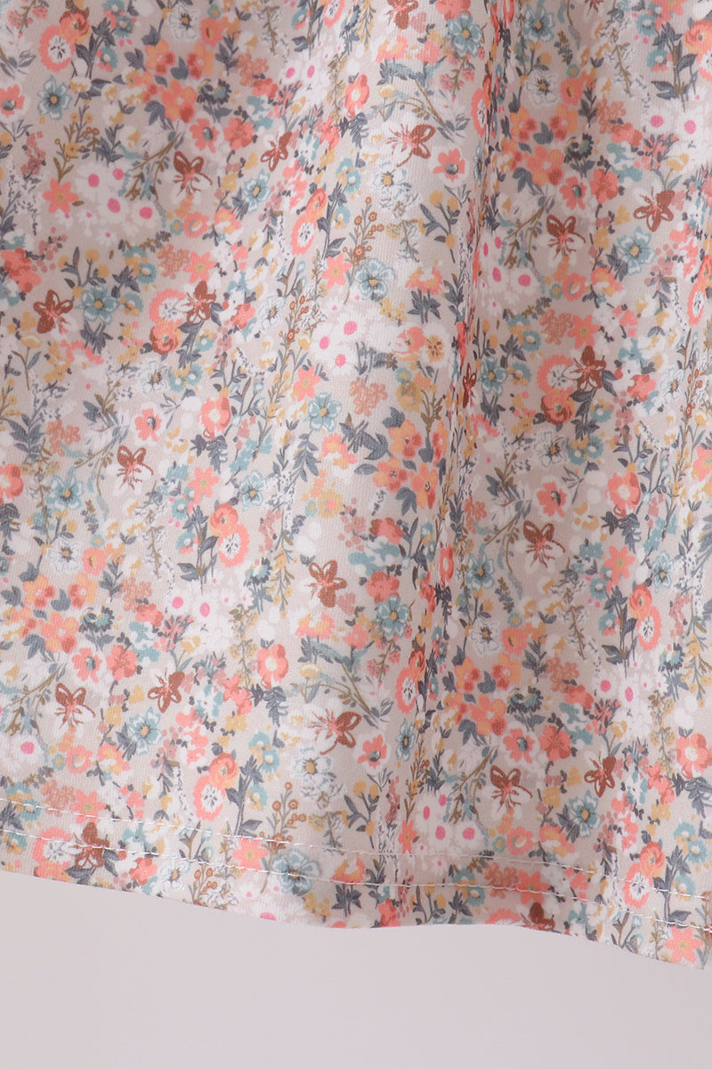Floral smocked lace dress - Aaria Tees Aaria Tees